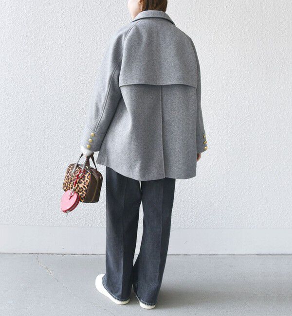 SHIPS for women「【WEB限定】〈手洗い可能〉ウール ライク ジャージー メルトン 2WAY Pコート」|ピーコート|