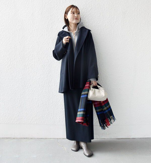 SHIPS for women「【WEB限定】〈手洗い可能〉ウール ライク ジャージー メルトン 2WAY Pコート」|ピーコート|