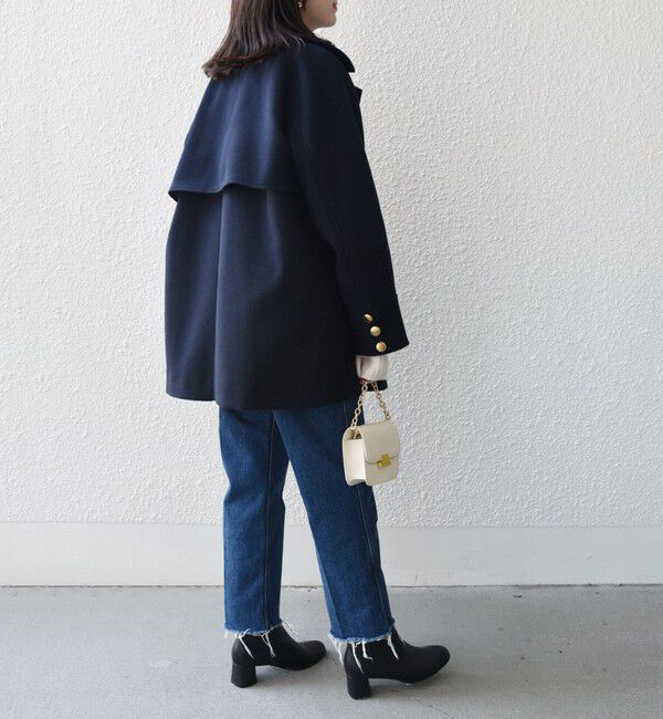 SHIPS for women「【WEB限定】〈手洗い可能〉ウール ライク ジャージー メルトン 2WAY Pコート」|ピーコート|