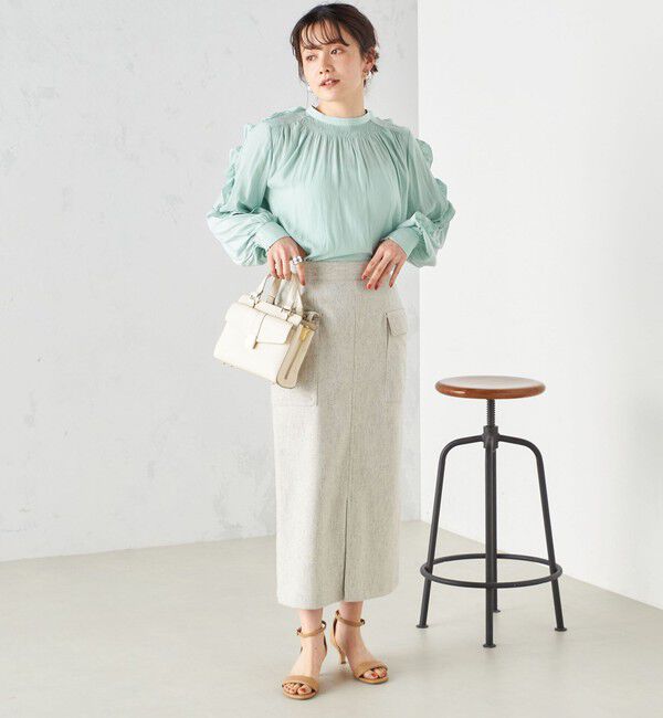 SHIPS for women「リサイクル ウール混 ポケット タイト スカート」|スカート|