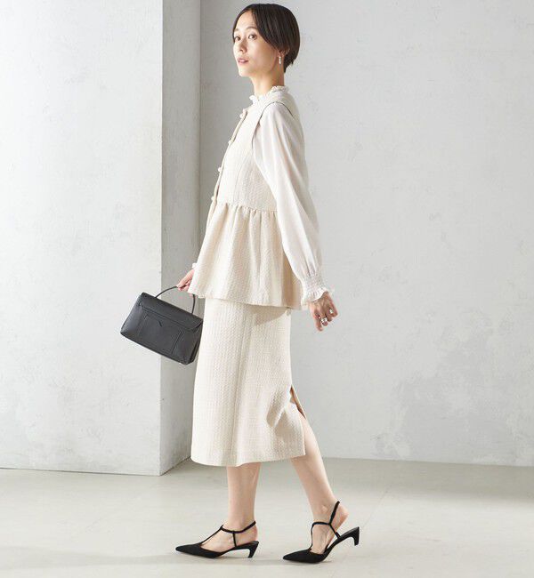 SHIPS for women「〈セレモニー対応可〉スラブ ツイード ジレ（セットアップ対応）」|ベスト・ジレ|