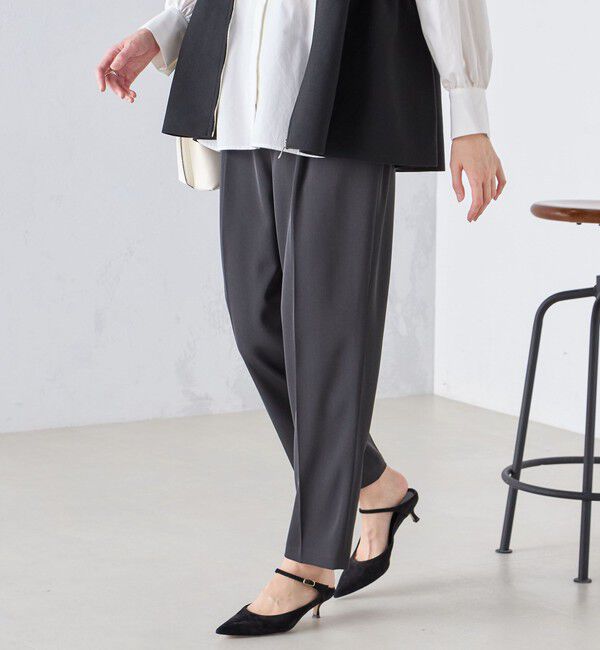 SHIPS for women「〈手洗い可能〉強撚 へビー ツイル テーパード パンツ 24SS ◇」|その他|