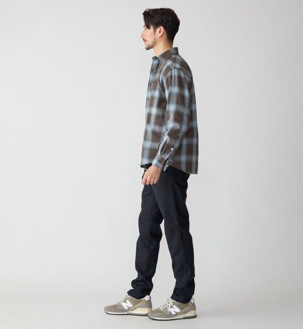 SHIPS「SHIPS: Shuttle notes レギュラーカラー オンブレチェック 長袖 ネルシャツ」|シャツ・ブラウス|