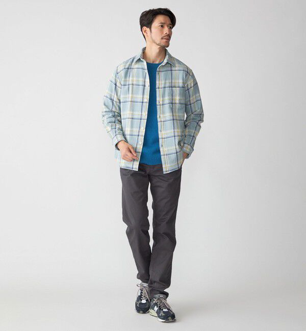 SHIPS「SHIPS: Shuttle notes レギュラーカラー オンブレチェック 長袖 ネルシャツ」|シャツ・ブラウス|