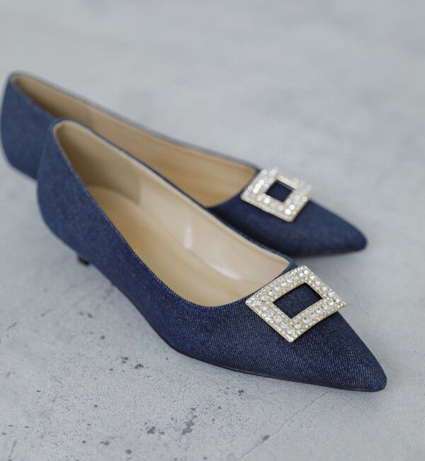 quaranciel「quaranciel: ビジュー モチーフ ポインテッド パンプス」|パンプス|