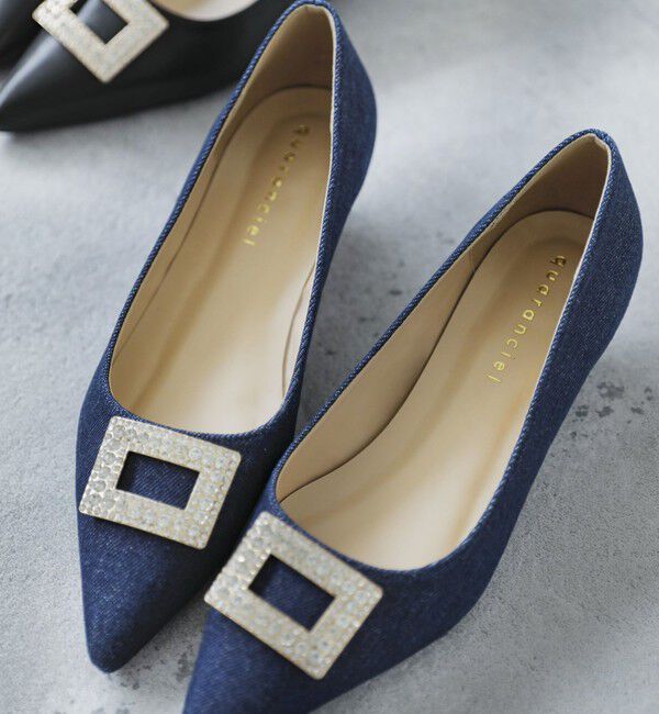 quaranciel「quaranciel: ビジュー モチーフ ポインテッド パンプス」|パンプス|