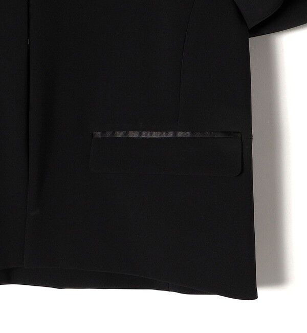 SHIPS for women「〈手洗い可能〉ブラック フォーマル フレア スリーブ ジャケット ◇」|ノーカラージャケット|