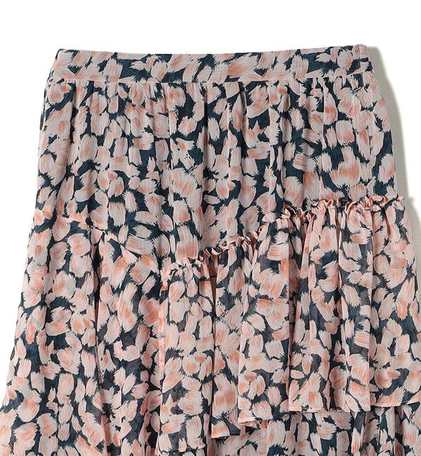 SHIPS for women「〈手洗い可能〉フラワー プリント ティアード スカート 24SS ◇」|スカート|