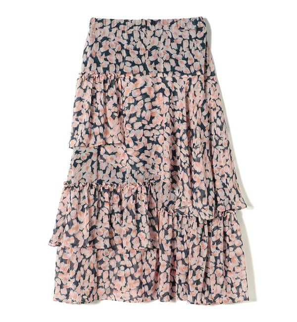 SHIPS for women「〈手洗い可能〉フラワー プリント ティアード スカート 24SS ◇」|スカート|