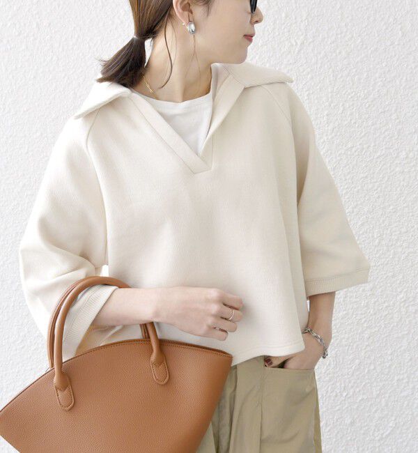 SHIPS any「SHIPS any:〈手洗い可能〉サカリバ スキッパー ポロ プルオーバー」|Tシャツ・カットソー|