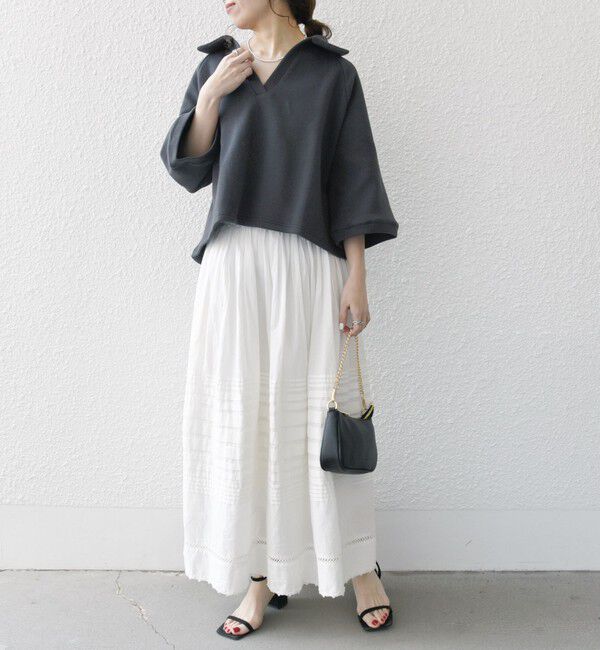 SHIPS any「SHIPS any:〈手洗い可能〉サカリバ スキッパー ポロ プルオーバー」|Tシャツ・カットソー|