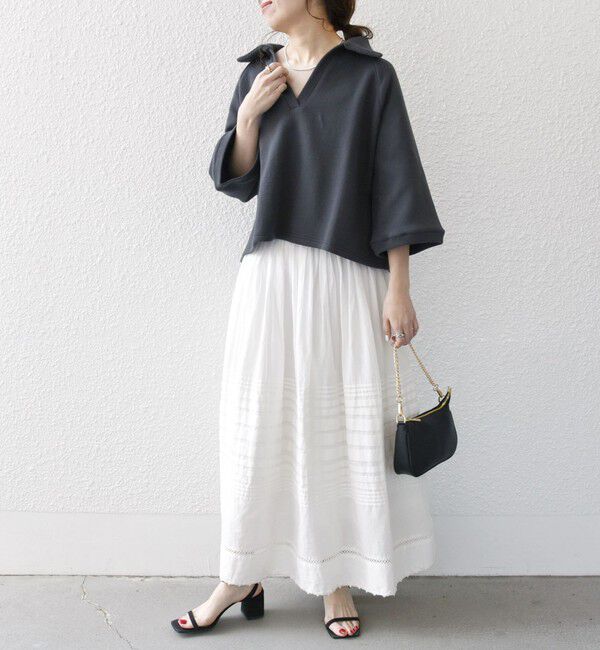 SHIPS any「SHIPS any:〈手洗い可能〉サカリバ スキッパー ポロ プルオーバー」|Tシャツ・カットソー|