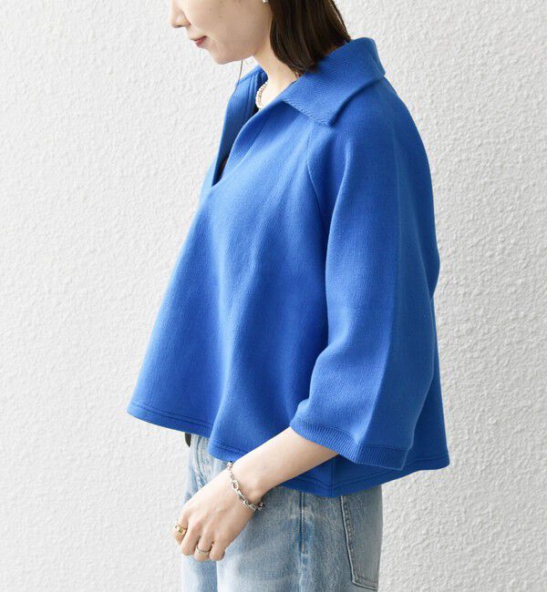 SHIPS any「SHIPS any:〈手洗い可能〉サカリバ スキッパー ポロ プルオーバー」|Tシャツ・カットソー|