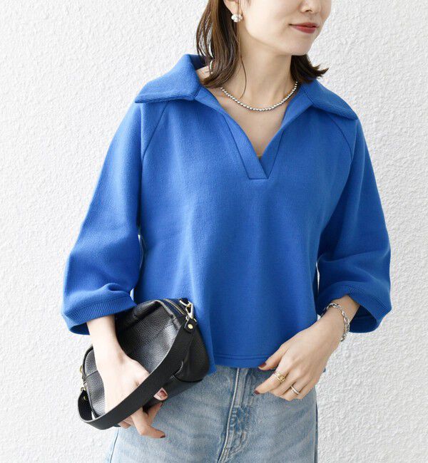 SHIPS any「SHIPS any:〈手洗い可能〉サカリバ スキッパー ポロ プルオーバー」|Tシャツ・カットソー|