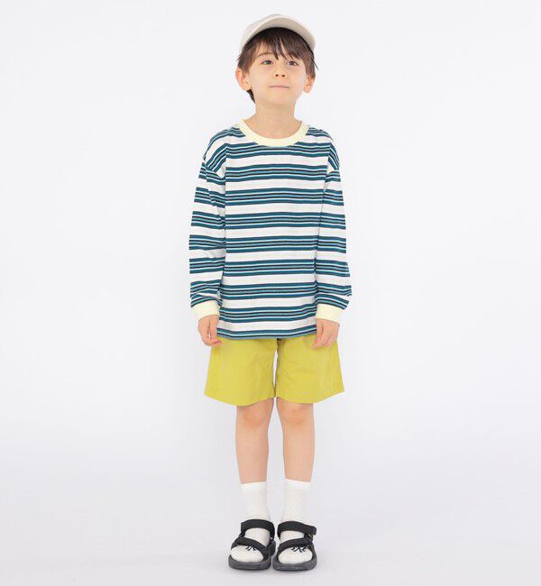 SHIPS KIDS「SHIPS KIDS:100～130cm / マルチ ボーダー 長袖 TEE」|Tシャツ・カットソー|