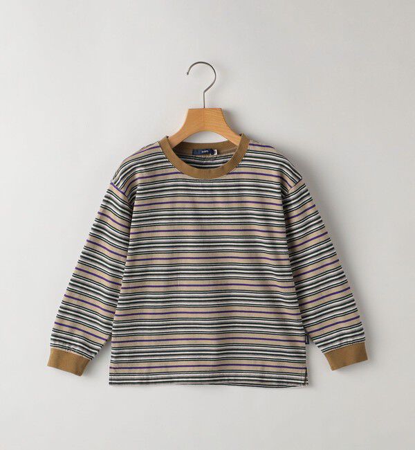 SHIPS KIDS「SHIPS KIDS:100～130cm / マルチ ボーダー 長袖 TEE」|Tシャツ・カットソー|