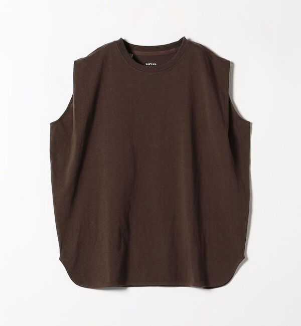 SHIPS any「SHIPS any:〈抗菌防臭/洗濯機可能〉USAコットン ラウンドヘム ノースリーブ TEE」|Tシャツ・カットソー|