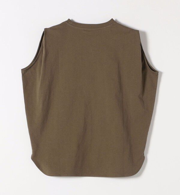 SHIPS any「SHIPS any:〈抗菌防臭/洗濯機可能〉USAコットン ラウンドヘム ノースリーブ TEE」|Tシャツ・カットソー|