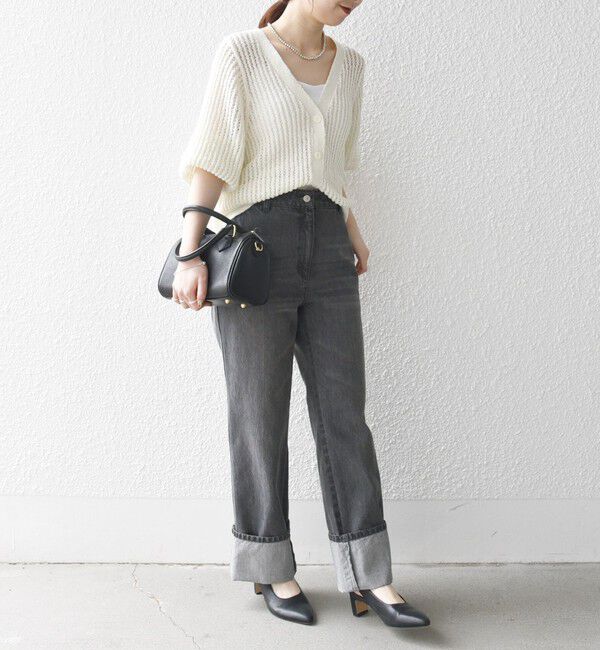 SHIPS any「SHIPS any: ワイド ロールアップ デニム パンツ［SHIPS any DENIM］」|デニム|