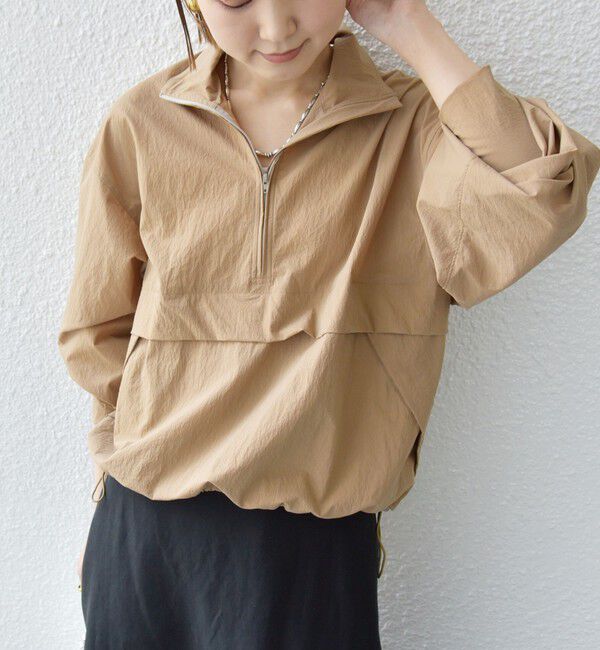 SHIPS for women「〈手洗い可能〉ハーフ ジップ アノラック」|その他|キャメル