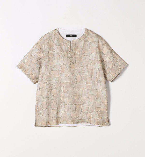 SHIPS Colors 「SHIPS Colors:シアー メッシュ プリント アンサンブル プルオーバー◇」|プルオーバー|ベージュ