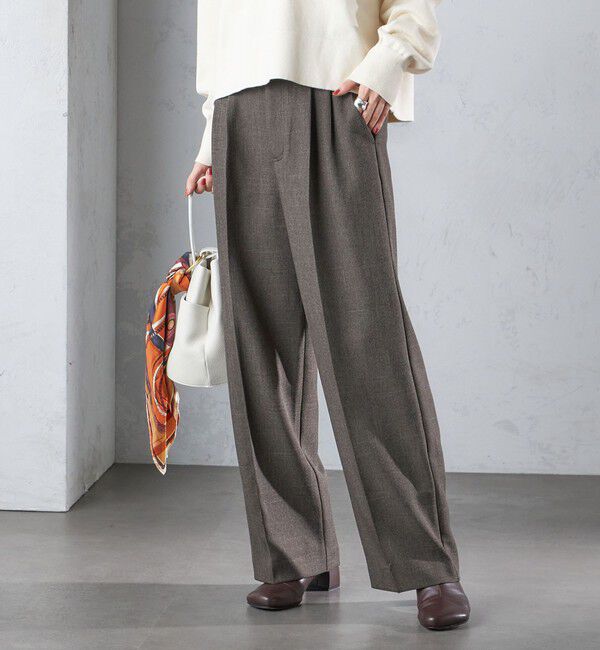 SHIPS for women「〈手洗い可能〉シャーク ツイード タック パンツ」|その他|