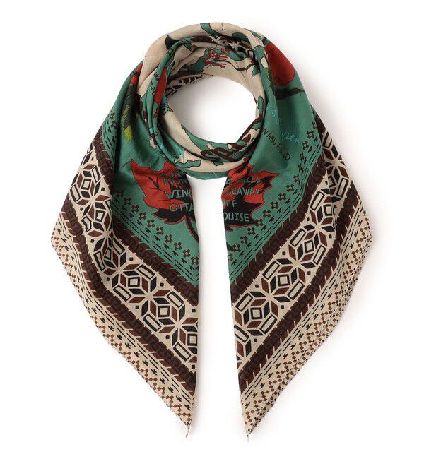 SHIPS for women「BINDU:100*100 スカーフ」|バンダナ・スカーフ|ライトグリーン