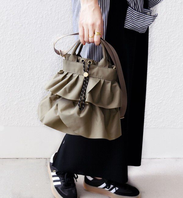 SHIPS for women「【WEB限定】 2WAY ナイロン フリル ショルダー バッグ」|ショルダー・メッセンジャー|