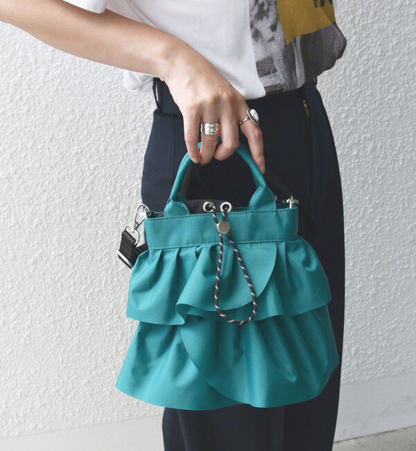 SHIPS for women「【WEB限定】 2WAY ナイロン フリル ショルダー バッグ」|ショルダー・メッセンジャー|ライトブルー
