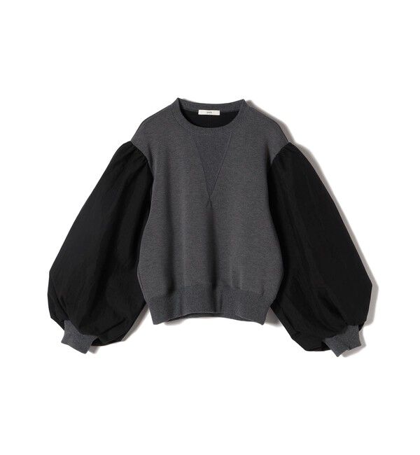 SHIPS for women「【WEB限定】〈手洗い可能〉エア ダンボール 布帛 コンビ プルオーバー」|スウェット・ジャージ|