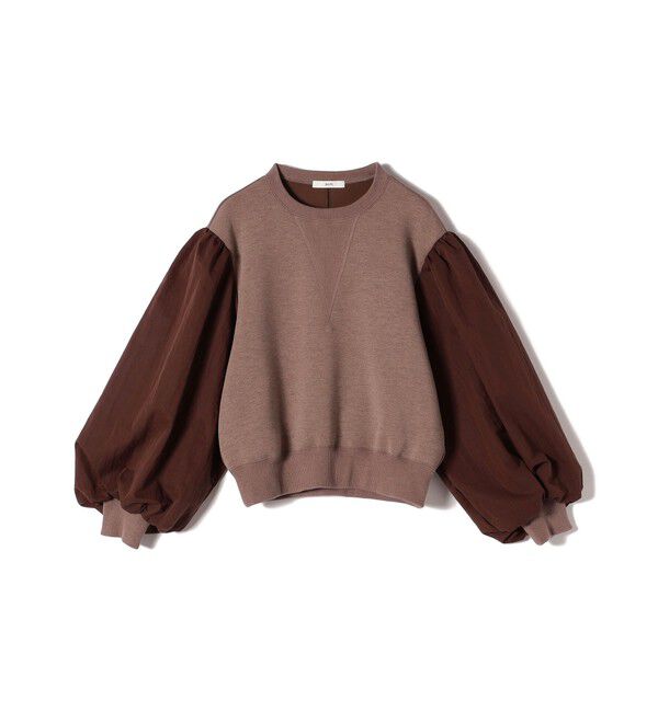 SHIPS for women「【WEB限定】〈手洗い可能〉エア ダンボール 布帛 コンビ プルオーバー」|スウェット・ジャージ|