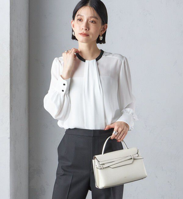 SHIPS for women「troisiemeCHACO:〈洗濯機可能〉ロング タイ ブラウス（セレモニー対応可）」|シャツ・ブラウス|