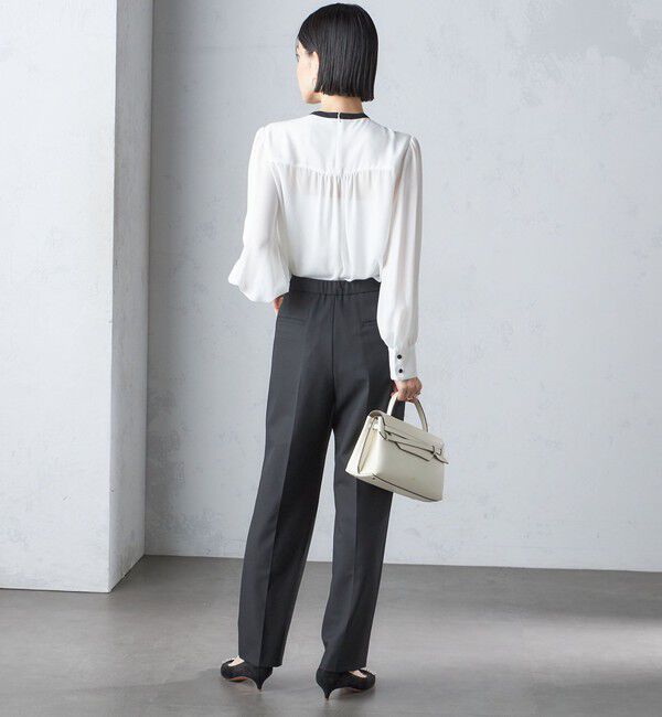 SHIPS for women「troisiemeCHACO:〈洗濯機可能〉ロング タイ ブラウス（セレモニー対応可）」|シャツ・ブラウス|