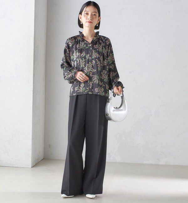 SHIPS for women「troisiemeCHACO:ワイド パンツ（セレモニー対応可）」|スラックス|