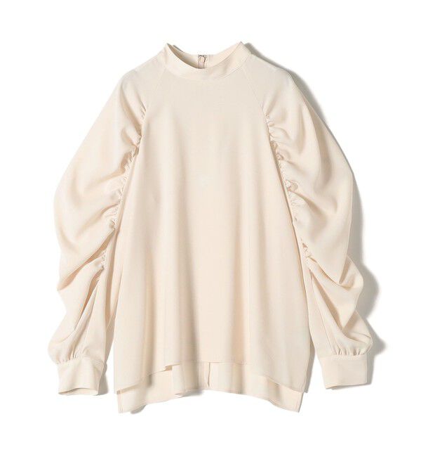 SHIPS for women「〈手洗い可能〉ストレッチ ジョーゼット 袖 ギャザー ブラウス」|シャツ・ブラウス|