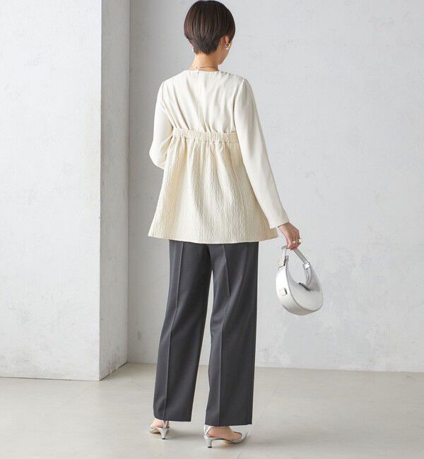 SHIPS for women「〈手洗い可能〉ジャカード ドッキング ビッグ リボン ブラウス」|シャツ・ブラウス|