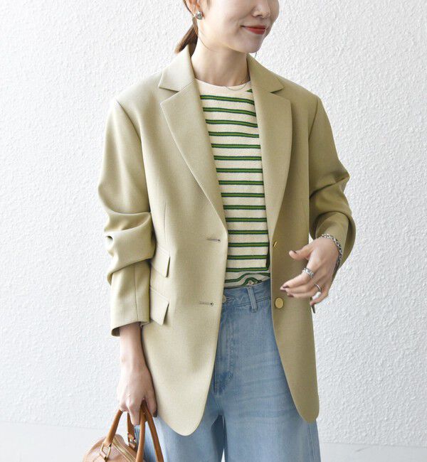 SHIPS any「SHIPS any: オックス シングル テーラード ブレザー ジャケット［NAVY BLUE］」|テーラードジャケット|