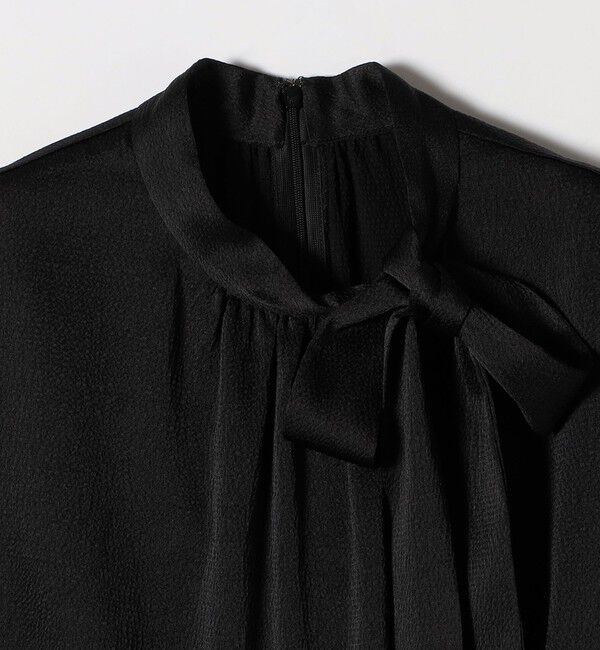 quaranciel「quaranciel:〈洗濯機可能〉ボウタイ リボン付 スタンドカラー ペプラム ブラウス」|シャツ・ブラウス|