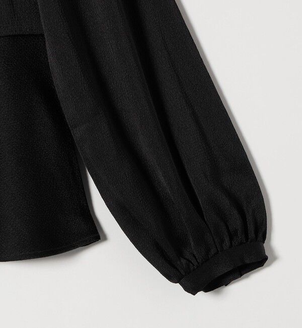 quaranciel「quaranciel:〈洗濯機可能〉ボウタイ リボン付 スタンドカラー ペプラム ブラウス」|シャツ・ブラウス|