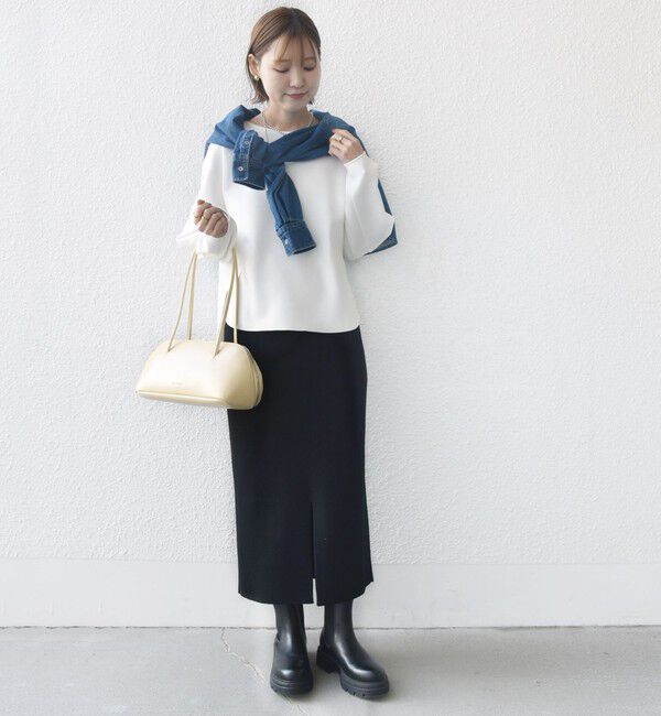 SHIPS for women「〈洗濯機可能〉ダンボール ラウンドヘム プルオーバー」|スウェット・ジャージ|