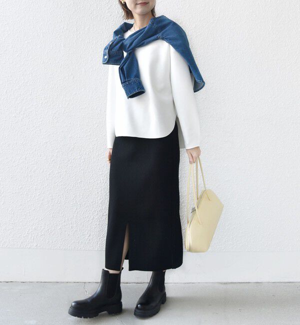 SHIPS for women「〈洗濯機可能〉ダンボール ラウンドヘム プルオーバー」|スウェット・ジャージ|