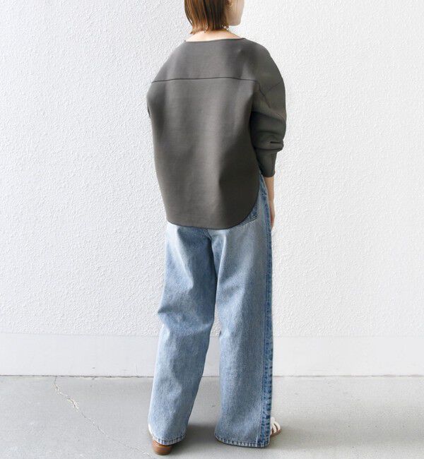 SHIPS for women「〈洗濯機可能〉ダンボール ラウンドヘム プルオーバー」|スウェット・ジャージ|