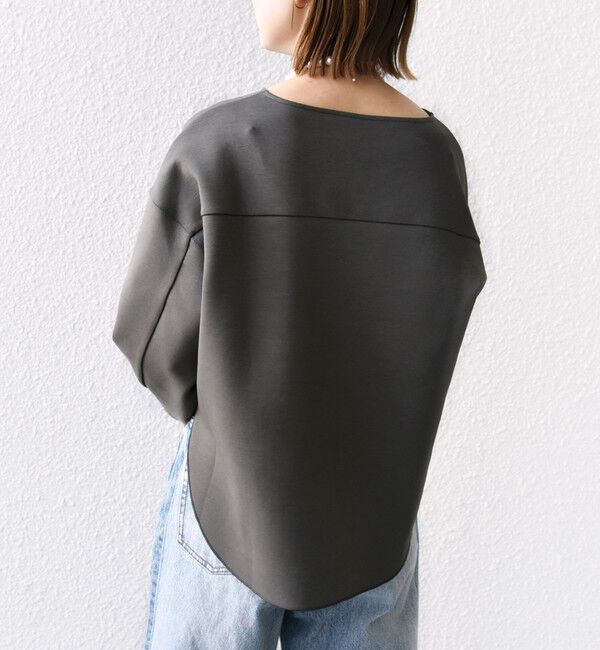 SHIPS for women「〈洗濯機可能〉ダンボール ラウンドヘム プルオーバー」|スウェット・ジャージ|