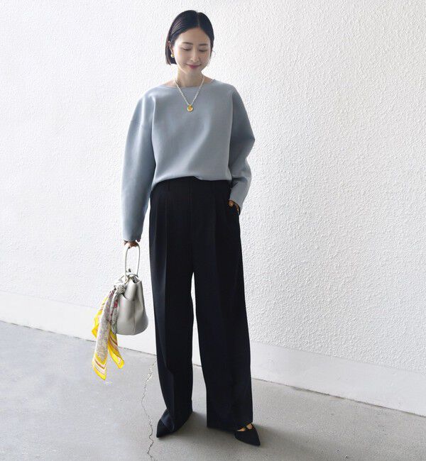 SHIPS for women「〈洗濯機可能〉ダンボール ラウンドヘム プルオーバー」|スウェット・ジャージ|