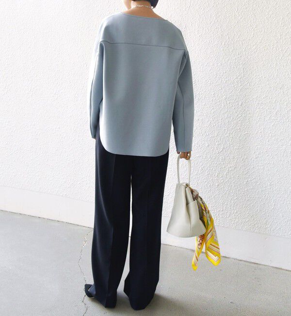 SHIPS for women「〈洗濯機可能〉ダンボール ラウンドヘム プルオーバー」|スウェット・ジャージ|