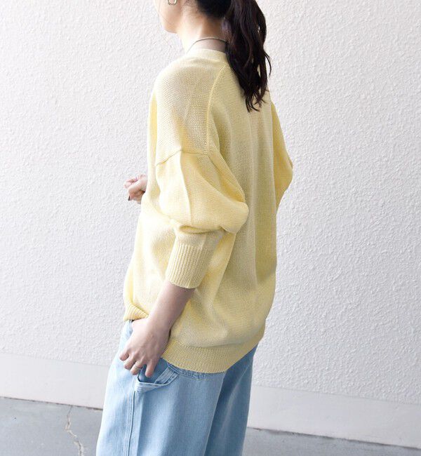 SHIPS any「SHIPS any:〈手洗い可能〉バルキー シアー Vネック ニット カーディガン」|カーディガン|