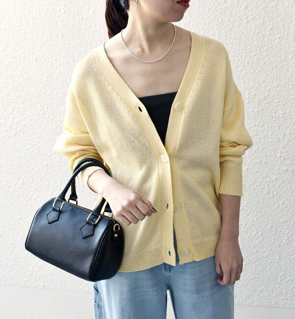 SHIPS any「SHIPS any:〈手洗い可能〉バルキー シアー Vネック ニット カーディガン」|カーディガン|