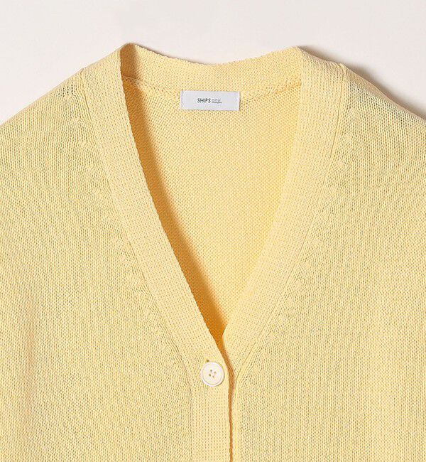 SHIPS any「SHIPS any:〈手洗い可能〉バルキー シアー Vネック ニット カーディガン」|カーディガン|