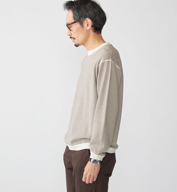 SHIPS「SHIPS:〈洗濯機可能〉14ゲージ マイクロボーダー ウール スウェット ニット」|ニット・セーター|