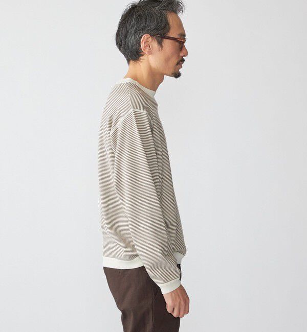 SHIPS「SHIPS:〈洗濯機可能〉14ゲージ マイクロボーダー ウール スウェット ニット」|ニット・セーター|